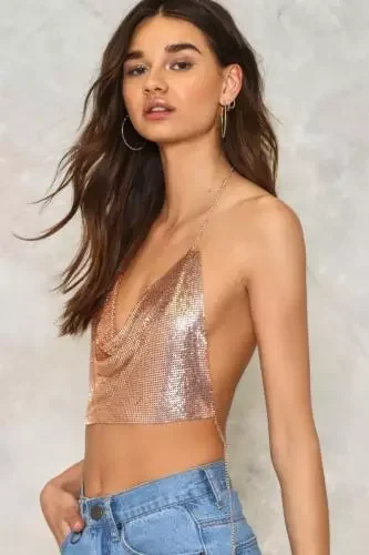 Women Metal sequin Halter High Street Women Sequin Bralette Bustier Tank Top Cami Tops Vest Short Solid
Women Metal sequin Halter High Street Women Sequin Bralette Bustier Tank Top Cami Tops Vest Short Solid