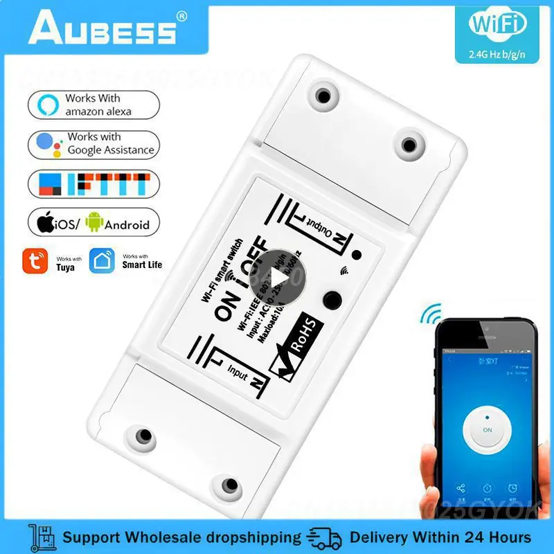 Умный бытовой выключатель, 10 А, Wi-Fi, 1-6 шт.
Умный бытовой выключатель, 10 А, Wi-Fi, 1-6 шт.