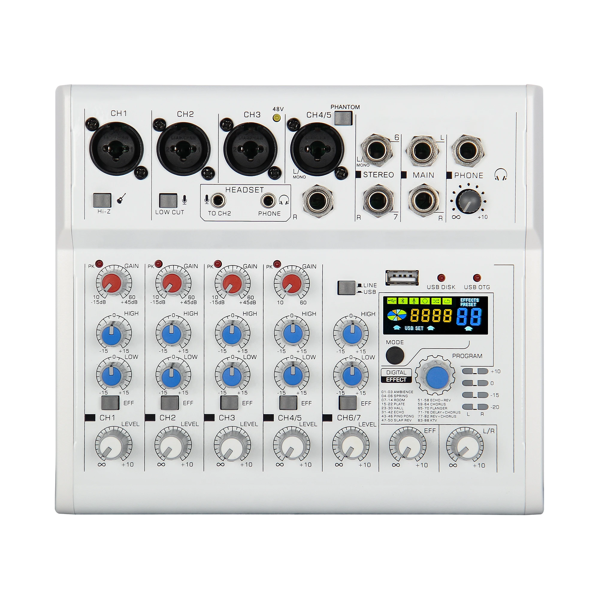 E6 7 Channel mixer Portable mini audio mixer 88 digital effects sound cards mixers in professional usb mixer audio interface
E6 7 Channel mixer Portable mini audio mixer 88 digital effects sound cards mixers in professional usb mixer audio interface