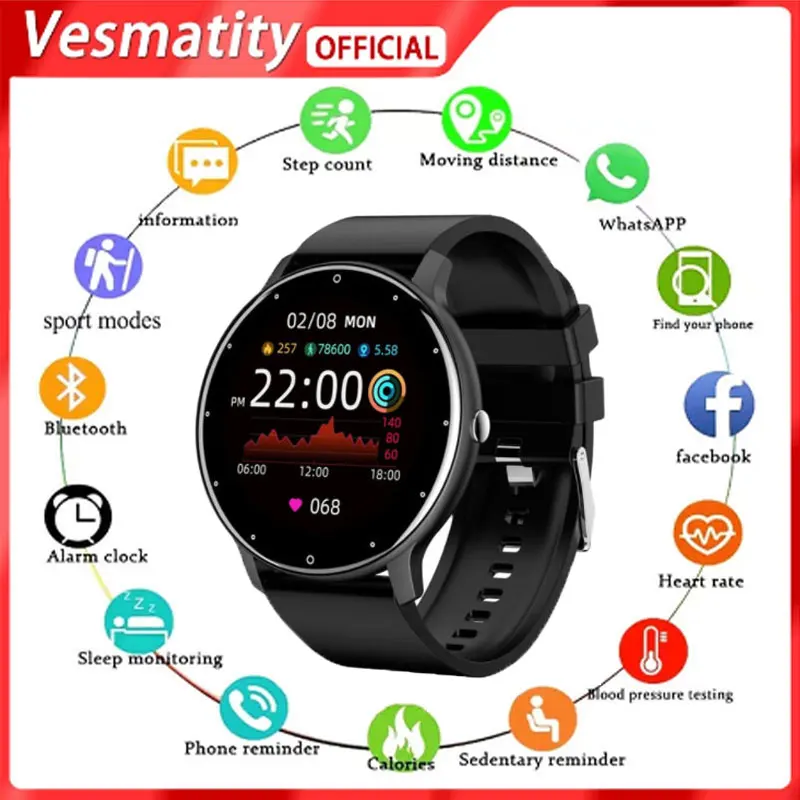 2022 New Vesmatity ZL02D Smart Watch Men Women Sports Fitness Smart Watch Sleep Heart Rate Monitor Waterproof for IOS Android
2022 New Vesmatity ZL02D Smart Watch Men Women Sports Fitness Smart Watch Sleep Heart Rate Monitor Waterproof for IOS Android