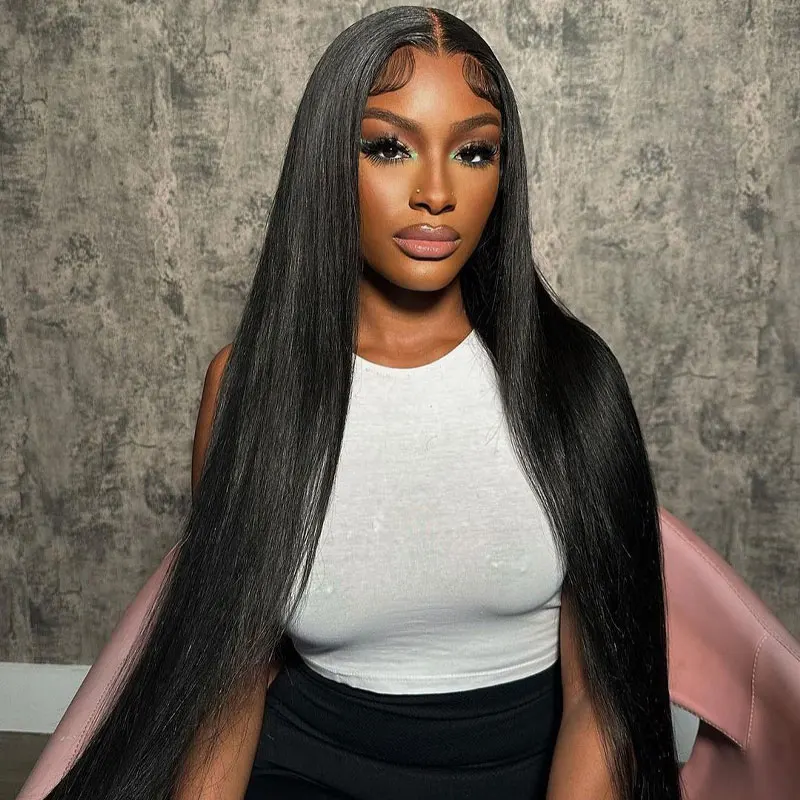 HD Transparent 360 Lace Frontal Wig 13x4 Straight Lace Front Human Hair Wigs For Women 28inch Brazilian Remy 4x4 Closure Wig
HD Transparent 360 Lace Frontal Wig 13x4 Straight Lace Front Human Hair Wigs For Women 28inch Brazilian Remy 4x4 Closure Wig