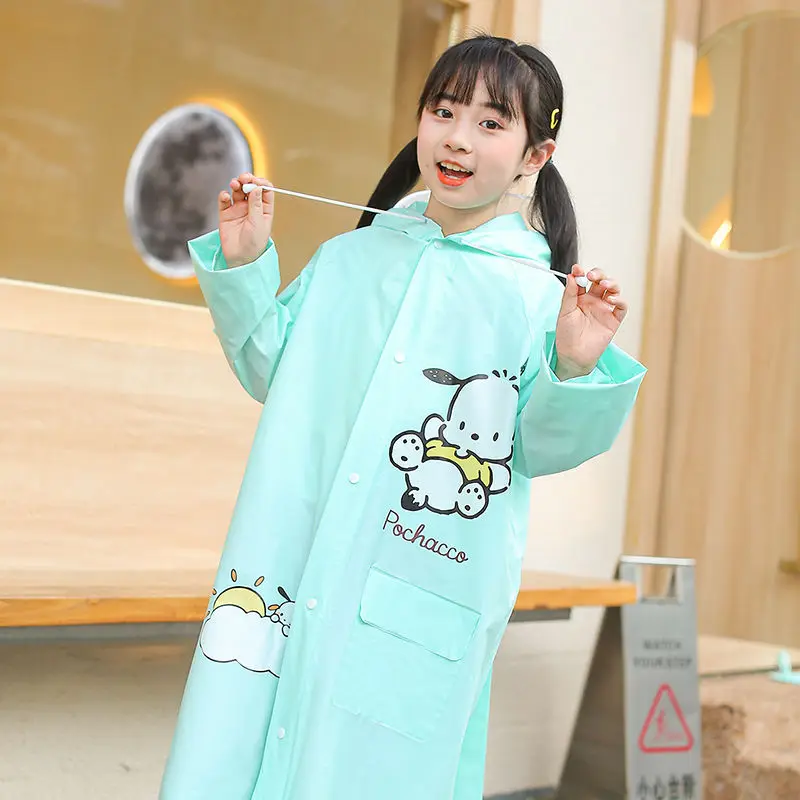 Kawaii Sanrio Children's Raincoat Pochacco Cute Anime Anti-Storm Rain with Schoolbag Bit Thicker Go To School Toys for Girl Gift
Kawaii Sanrio Children's Raincoat Pochacco Cute Anime Anti-Storm Rain with Schoolbag Bit Thicker Go To School Toys for Girl Gift
