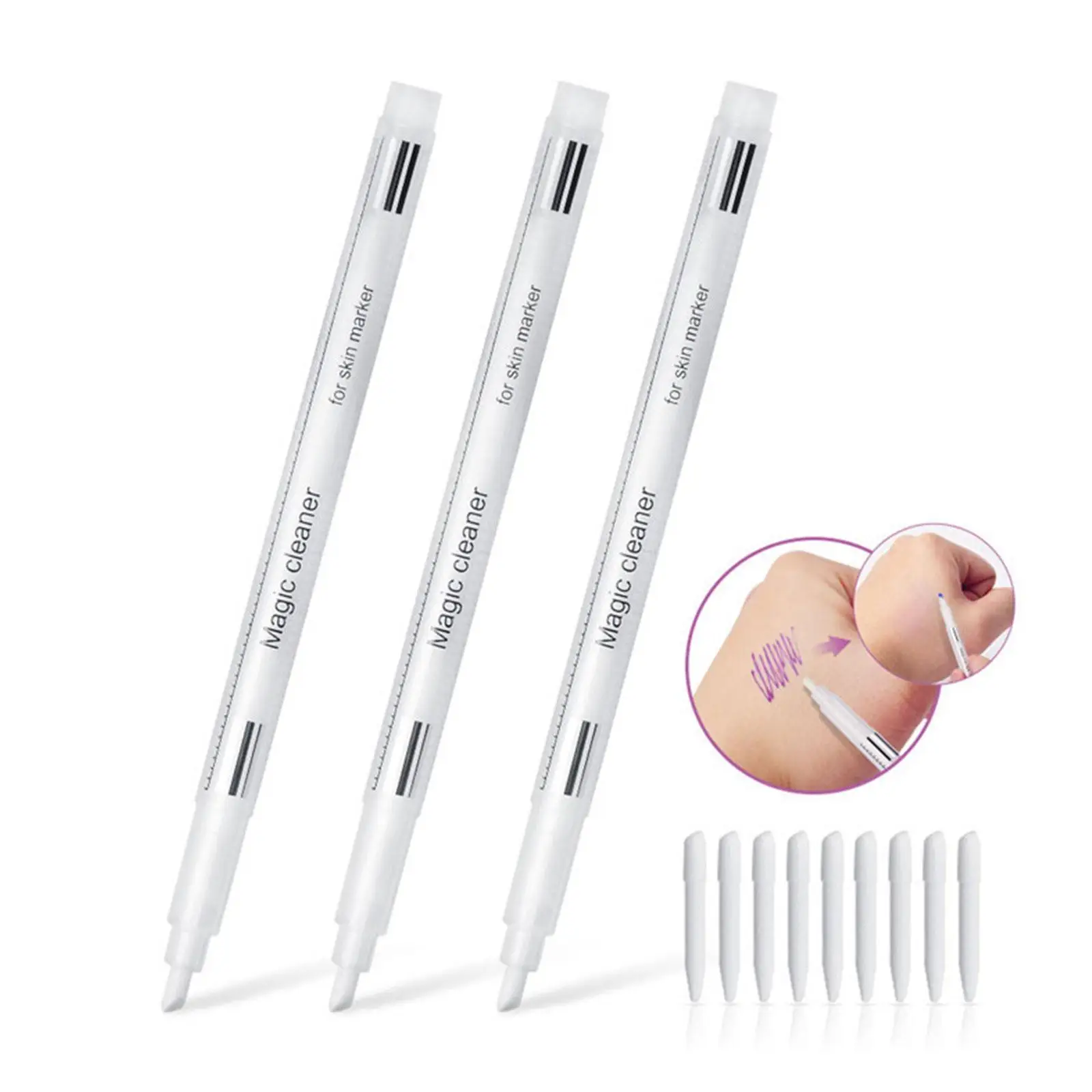 1 Set 3pcs Eyebrow Design Remove Skin Marker Pen Remover Brush Scribe Tool with Replacement Head Tattoo Accesories 
1 Set 3pcs Eyebrow Design Remove Skin Marker Pen Remover Brush Scribe Tool with Replacement Head Tattoo Accesories