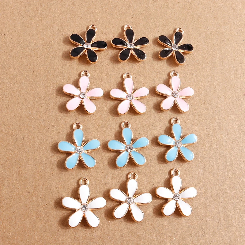 10pcs 18x20mm Fashion Enamel Flower Charms Pendants for Making DIY Drop Earrings Necklaces Handmade Bracelets Jewelry Findings 
10pcs 18x20mm Fashion Enamel Flower Charms Pendants for Making DIY Drop Earrings Necklaces Handmade Bracelets Jewelry Findings