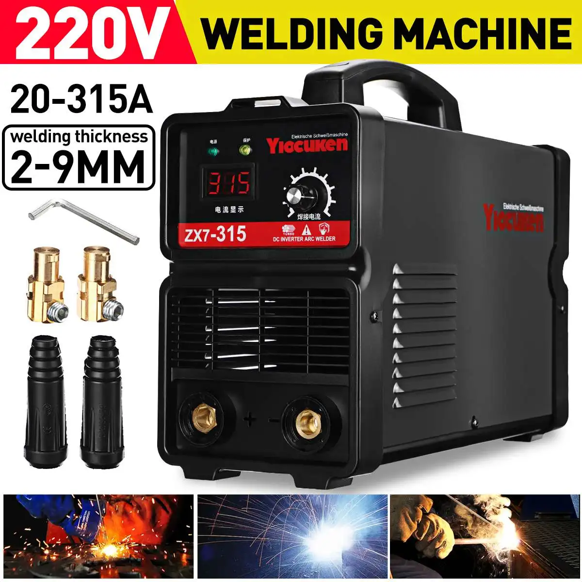 5800W 315 Amp 2-9mm Electrode Inverter Arc Electric Welding Machine 220V MMA Welder for DIY Welding Working and Electric Working
5800W 315 Amp 2-9mm Electrode Inverter Arc Electric Welding Machine 220V MMA Welder for DIY Welding Working and Electric Working