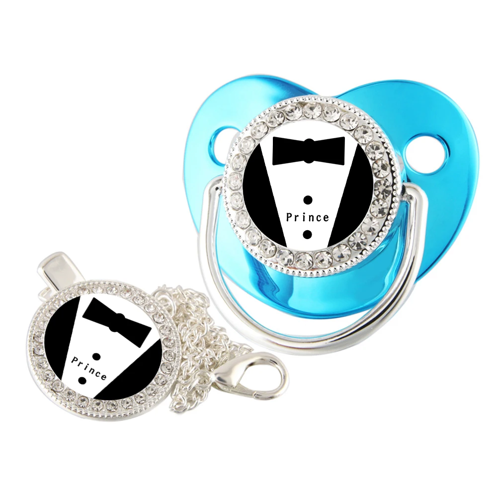 Luxury Pacifier With Chain Clips Bling For Newborn Babies Gentlman Boys Infant Pacifier Clips Unique Baby Shower Gift Chupetes
Luxury Pacifier With Chain Clips Bling For Newborn Babies Gentlman Boys Infant Pacifier Clips Unique Baby Shower Gift Chupetes
