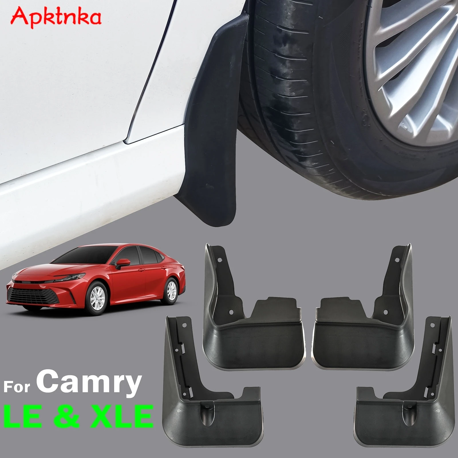Комплект из 4 брызговиков (передние и задние) для Toyota Camry LE XLE XV80 2024-2026 г.в. – Аксессуары для автомобиля
Комплект из 4 брызговиков (передние и задние) для Toyota Camry LE XLE XV80 2024-2026 г.в. – Аксессуары для автомобиля