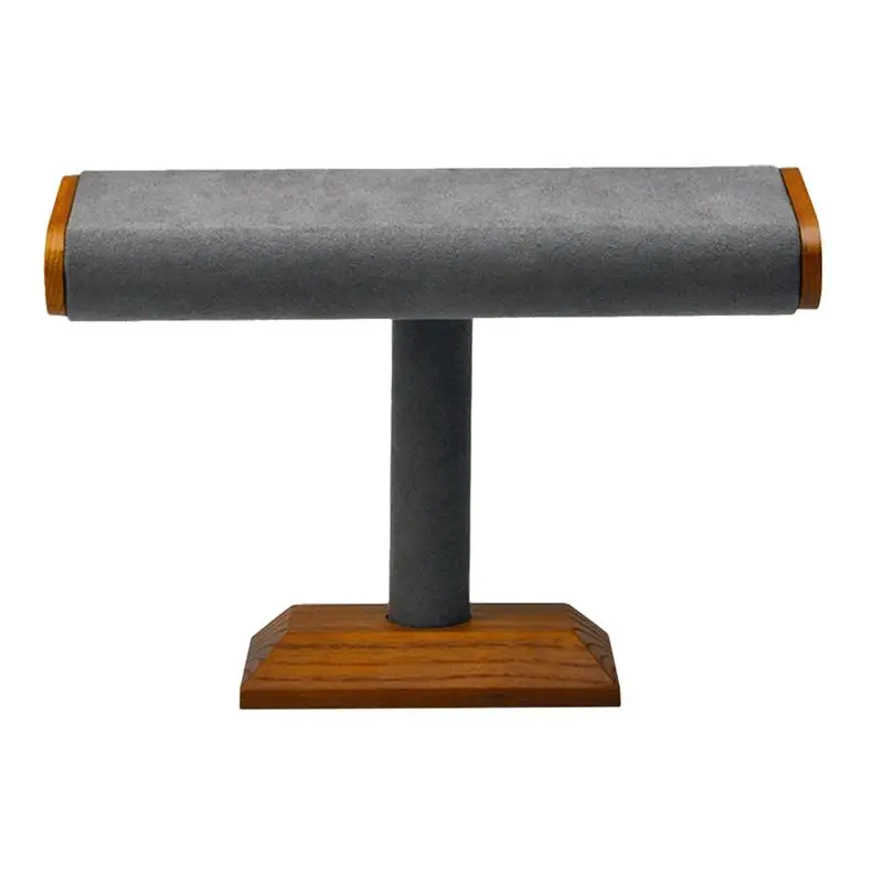 Portable Wooden Bracelet Chain T-Bar Rack Jewelry Display Stand for Bangle Watch
Portable Wooden Bracelet Chain T-Bar Rack Jewelry Display Stand for Bangle Watch