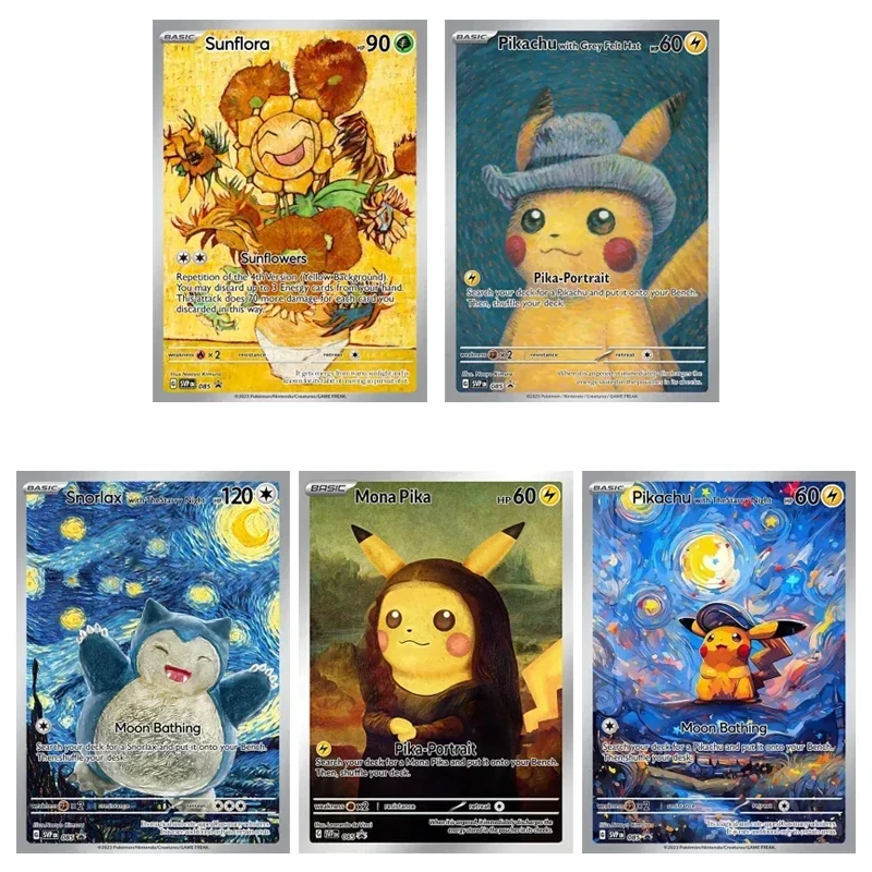 Pokemon X Van Gogh HP60 Pikachu Charizard Squirtle Portrait Museum Collection Mona Lisa The Starry Night Figures Portrait Card
Pokemon X Van Gogh HP60 Pikachu Charizard Squirtle Portrait Museum Collection Mona Lisa The Starry Night Figures Portrait Card