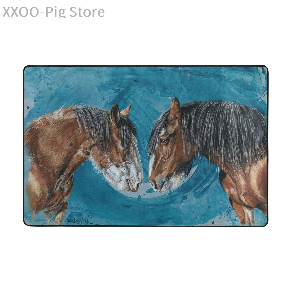 Equestrian art horse Breathable creative design comfortable flannel non-slip mat carpet home living room bedroom door mat
Equestrian art horse Breathable creative design comfortable flannel non-slip mat carpet home living room bedroom door mat