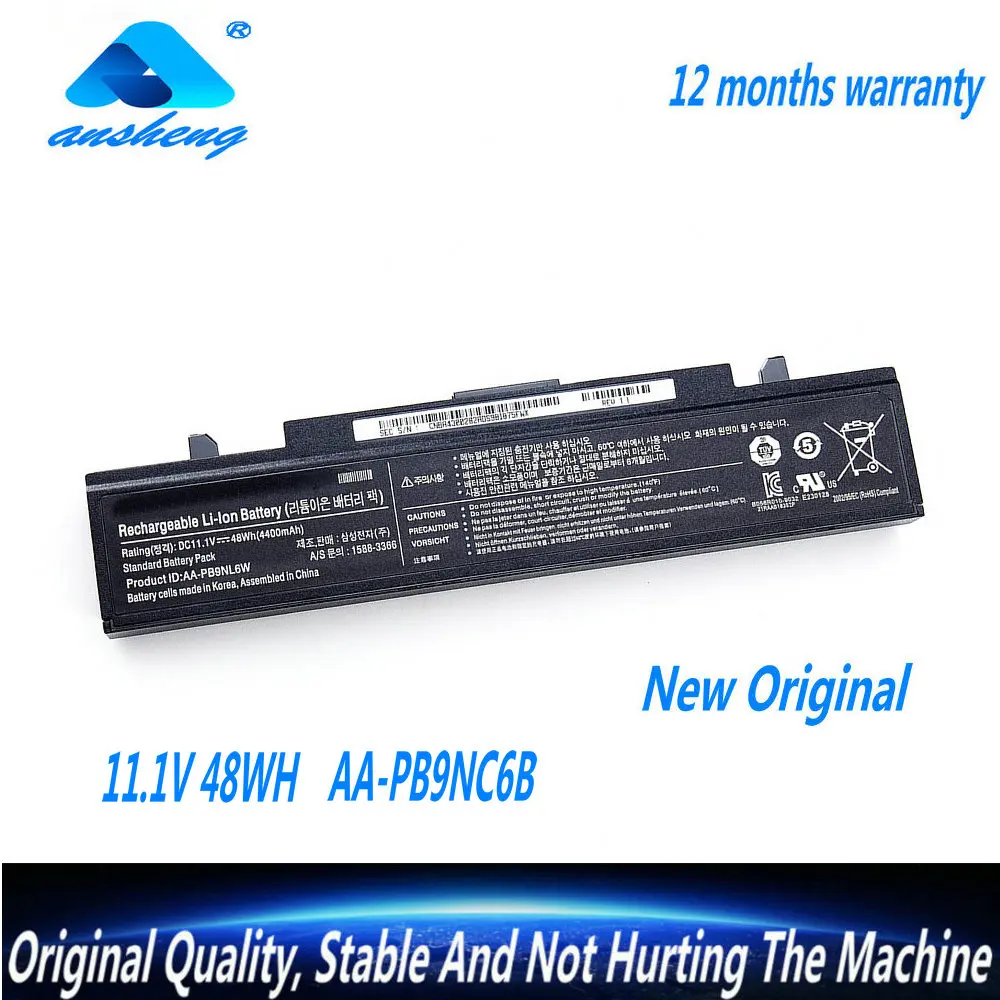 Original AA-PB9NC6B Laptop Battery For SamSung AA-PB9NS6B AA-PB9NC6W AA-PL9NC6W R428 R429 R468 NP300 NP350 RV410 RV509 R530
Original AA-PB9NC6B Laptop Battery For SamSung AA-PB9NS6B AA-PB9NC6W AA-PL9NC6W R428 R429 R468 NP300 NP350 RV410 RV509 R530