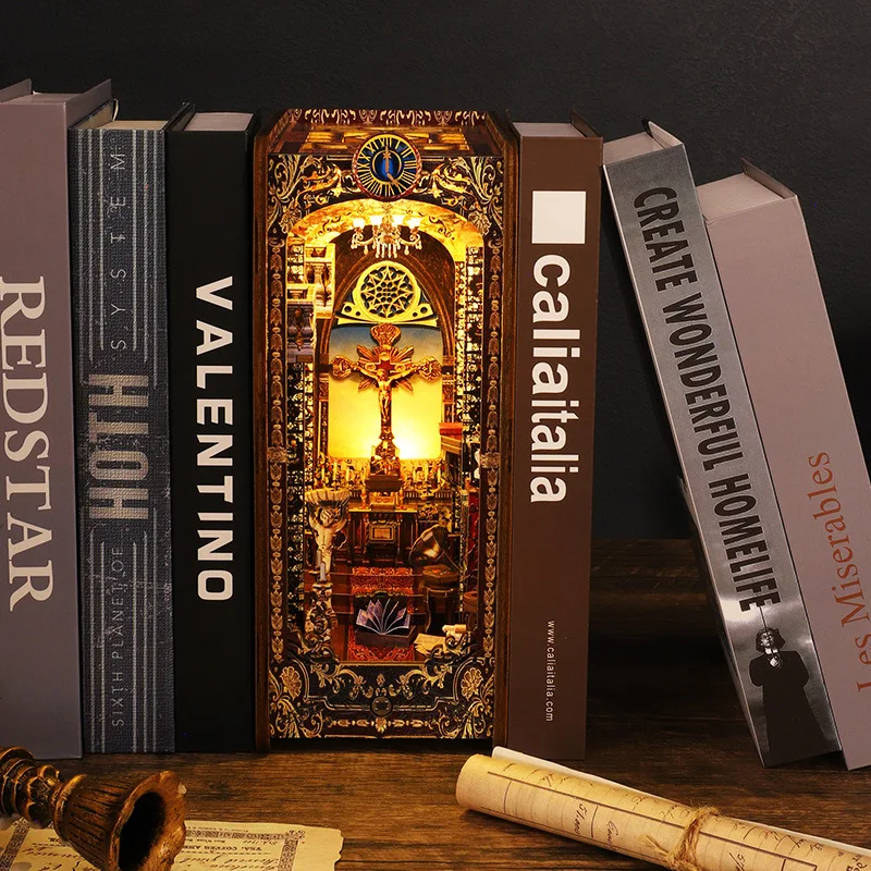 Diy Wooden Book Nook Shelf Insert Building Kit Miniature Books Castle Bookends Doll Houses Bookshelf Handmade Crafts Gifts
Diy Wooden Book Nook Shelf Insert Building Kit Miniature Books Castle Bookends Doll Houses Bookshelf Handmade Crafts Gifts