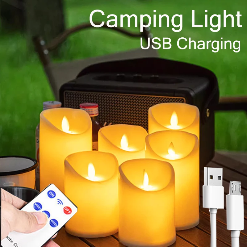 Outdoor Camping Light Simulation Candle Light Camping Light USB Rechargeable Portable LED Light Tent Desktop Lighting Romantic
Outdoor Camping Light Simulation Candle Light Camping Light USB Rechargeable Portable LED Light Tent Desktop Lighting Romantic