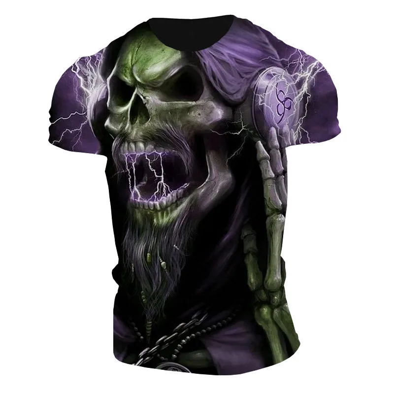 Summer Men's T-shirt Cool Hip Hop Style 3D Print Death Rock Skull Bone Fashion Short Sleeve Men's T-shirt Oversized XXS-6XL
Summer Men's T-shirt Cool Hip Hop Style 3D Print Death Rock Skull Bone Fashion Short Sleeve Men's T-shirt Oversized XXS-6XL