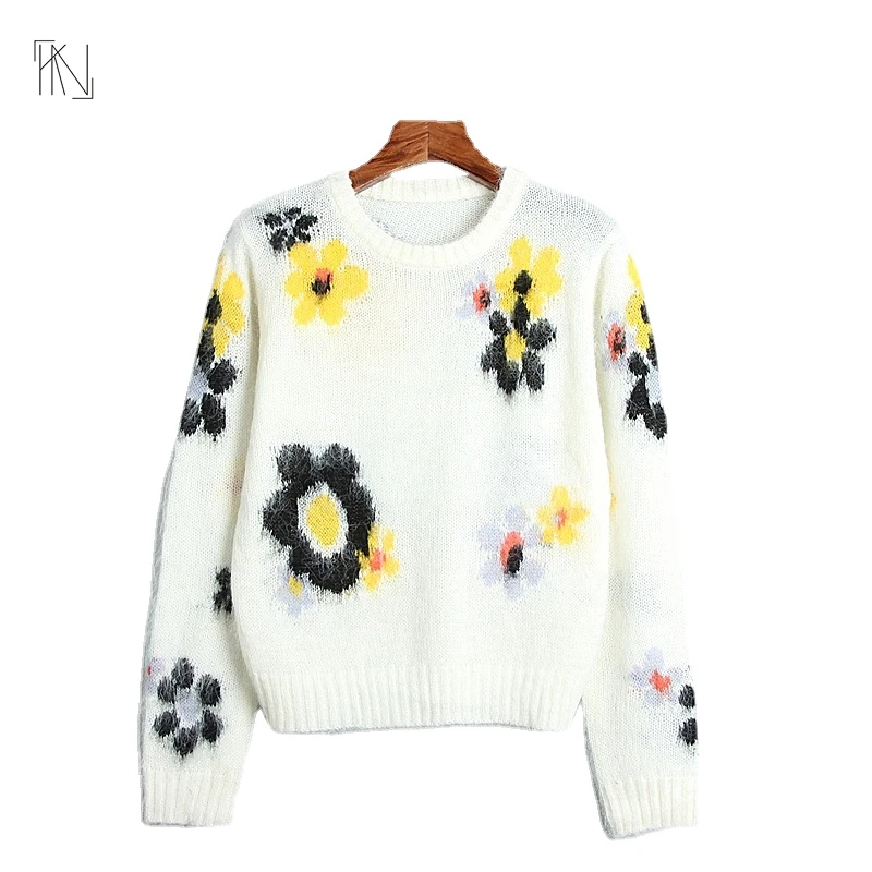 Mohair Print Floral Long Sleeve Knitted Pullover Fall 2022 New Women French Round Neck Loose High Quality Jumper Free Shipping
Mohair Print Floral Long Sleeve Knitted Pullover Fall 2022 New Women French Round Neck Loose High Quality Jumper Free Shipping