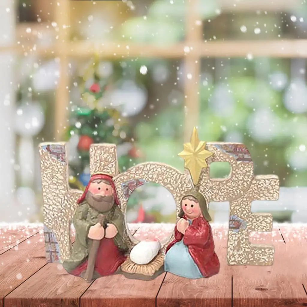 Nativity Baby Jesus Figurine Christmas Sculpture Crafts Set for Church Home
Nativity Baby Jesus Figurine Christmas Sculpture Crafts Set for Church Home