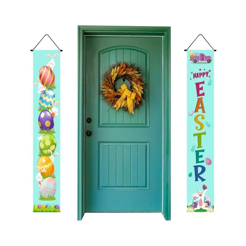 

Easter Door Banner Easter Hanging Sign Holiday Decorations 30x180cm Seasonal Decoration Banners For Home Front Door Porch Wall