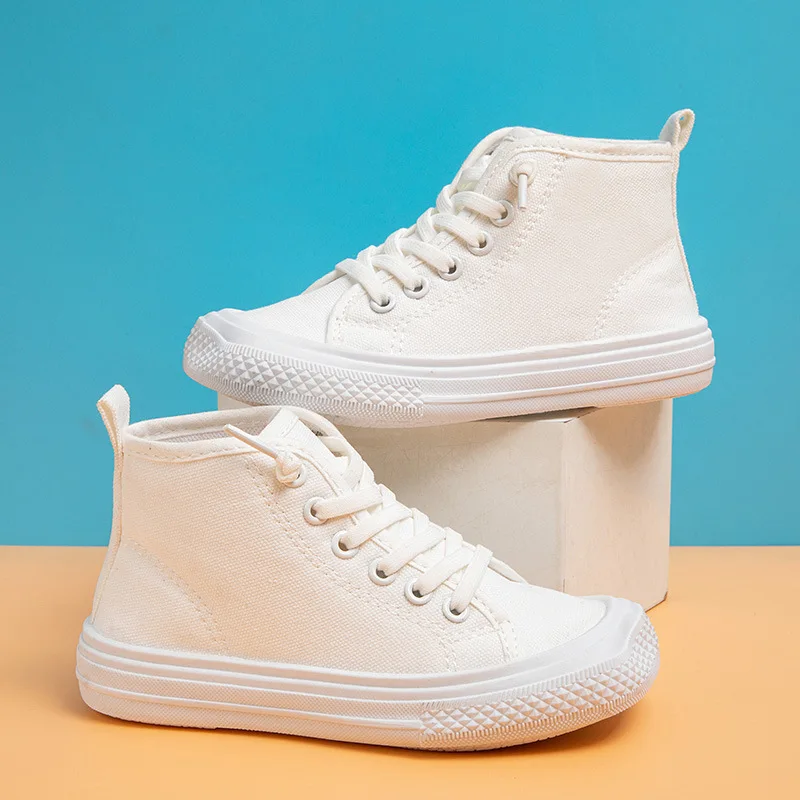 Boys' Mid-top Canvas Shoes All-match Pure Black Simple Children's Fashion New Summer 2022 Flat Casual Shoes Kids Lace-up Korean
Boys' Mid-top Canvas Shoes All-match Pure Black Simple Children's Fashion New Summer 2022 Flat Casual Shoes Kids Lace-up Korean