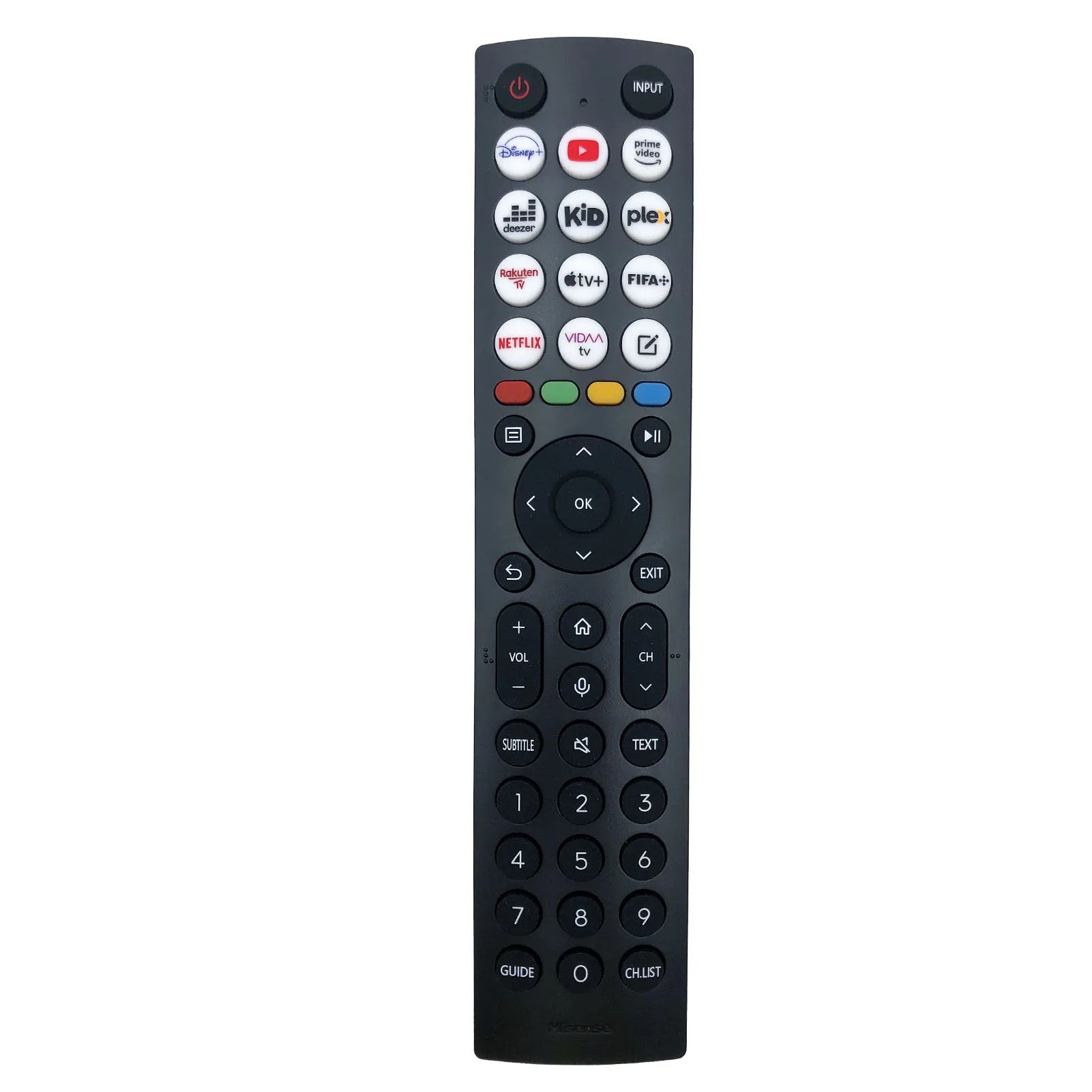 Модульный пульт дистанционного управления с Bluetooth для Hisense 4K UHD Smart Android TV (0011)
Модульный пульт дистанционного управления с Bluetooth для Hisense 4K UHD Smart Android TV (0011)