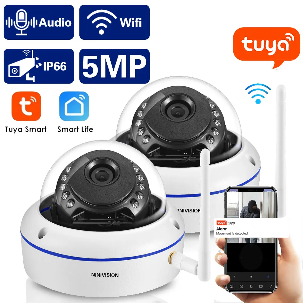 5MP IP66 Tuya Smart Home Life WiFi Camera Metal Dome Mini Wireless Security Audio Outdoor Waterproof IP Camera With SD Card Slot
5MP IP66 Tuya Smart Home Life WiFi Camera Metal Dome Mini Wireless Security Audio Outdoor Waterproof IP Camera With SD Card Slot