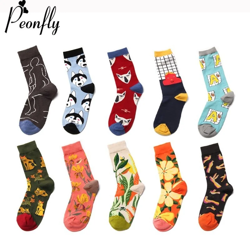 Peonfly Casual Fashion Countryside Lovely Dog Cat Pattern Men Printing Lattice Letters Colorful Flowers Cotton Happy Socks
Peonfly Casual Fashion Countryside Lovely Dog Cat Pattern Men Printing Lattice Letters Colorful Flowers Cotton Happy Socks