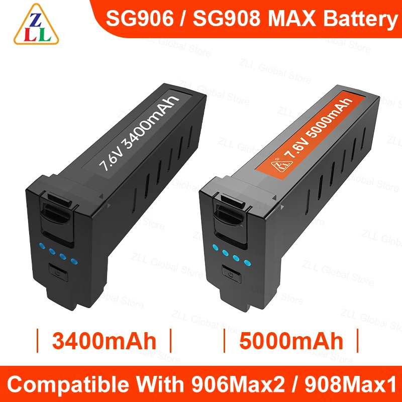 ZLL SG906 Max2 SG908 Max Drone 7 6 В 3400/5000 мАч Lipo Аккумулятор Макс 26 30 мин Время полета