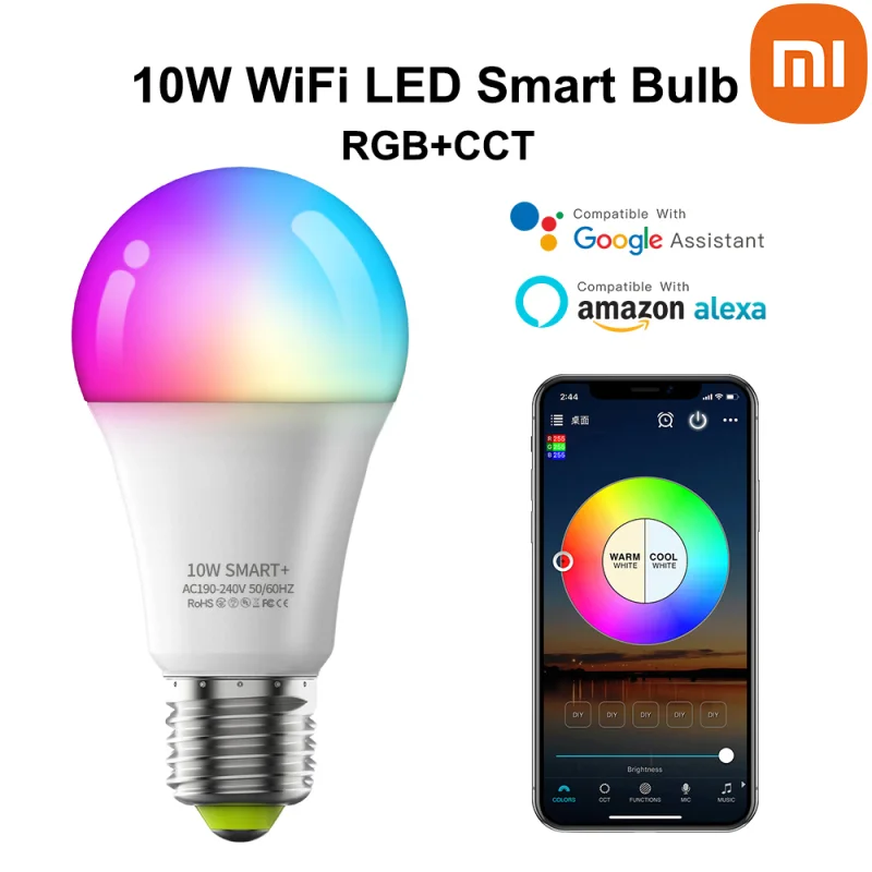 XIAOMI WiFi Smart Bulb Work for Alexa RGB Corlorful Dimmable Timer Function Magic Light or Remote Controller Lamp white 57g
XIAOMI WiFi Smart Bulb Work for Alexa RGB Corlorful Dimmable Timer Function Magic Light or Remote Controller Lamp white 57g