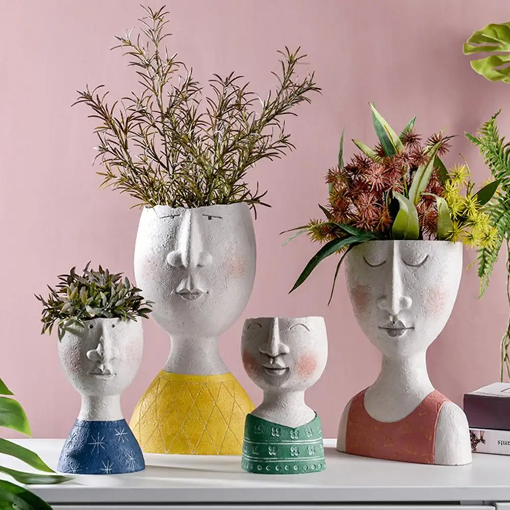 Vase Handmade Flower Resin Pot Portrait Art Sculpture Human Face Family Garden Storage Arrangement Home Decor
Vase Handmade Flower Resin Pot Portrait Art Sculpture Human Face Family Garden Storage Arrangement Home Decor