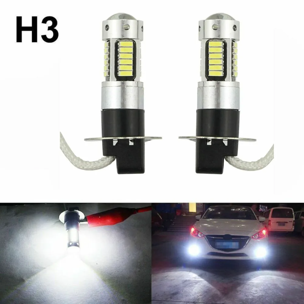 2x Super Bright White LED Blubs 12V-24V H3 6000K Replacement Kits Canbus 100W Daytime Running Lights Car Light Accessories
2x Super Bright White LED Blubs 12V-24V H3 6000K Replacement Kits Canbus 100W Daytime Running Lights Car Light Accessories