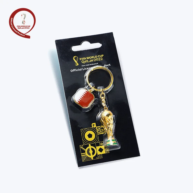 Official authentic 2022 Qatar world cup three-dimensional gold cup + national flag hanging key chain f22-kc-0003
Official authentic 2022 Qatar world cup three-dimensional gold cup + national flag hanging key chain f22-kc-0003