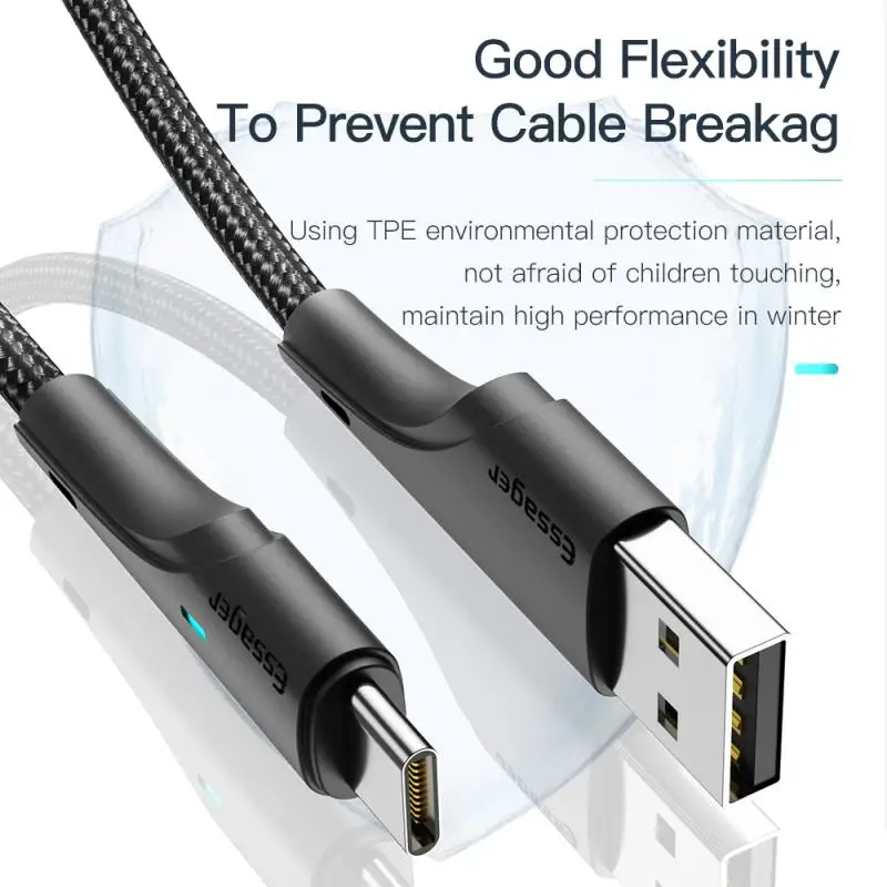 Portable Mobile Phone Usb-c Data Cord Fast Charging Type-c Charger 3a Data Transfer Usb Type C Cable Wire Phone Accessories
Portable Mobile Phone Usb-c Data Cord Fast Charging Type-c Charger 3a Data Transfer Usb Type C Cable Wire Phone Accessories