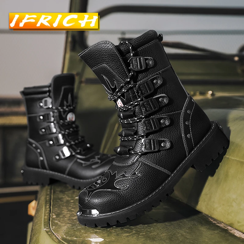 Spring Casual Boots for Mens Brand Fashion Motorcycle Boots Man Anti-Slip Army Combat Men Boots Brand Leather Casual Shoes Man
Spring Casual Boots for Mens Brand Fashion Motorcycle Boots Man Anti-Slip Army Combat Men Boots Brand Leather Casual Shoes Man