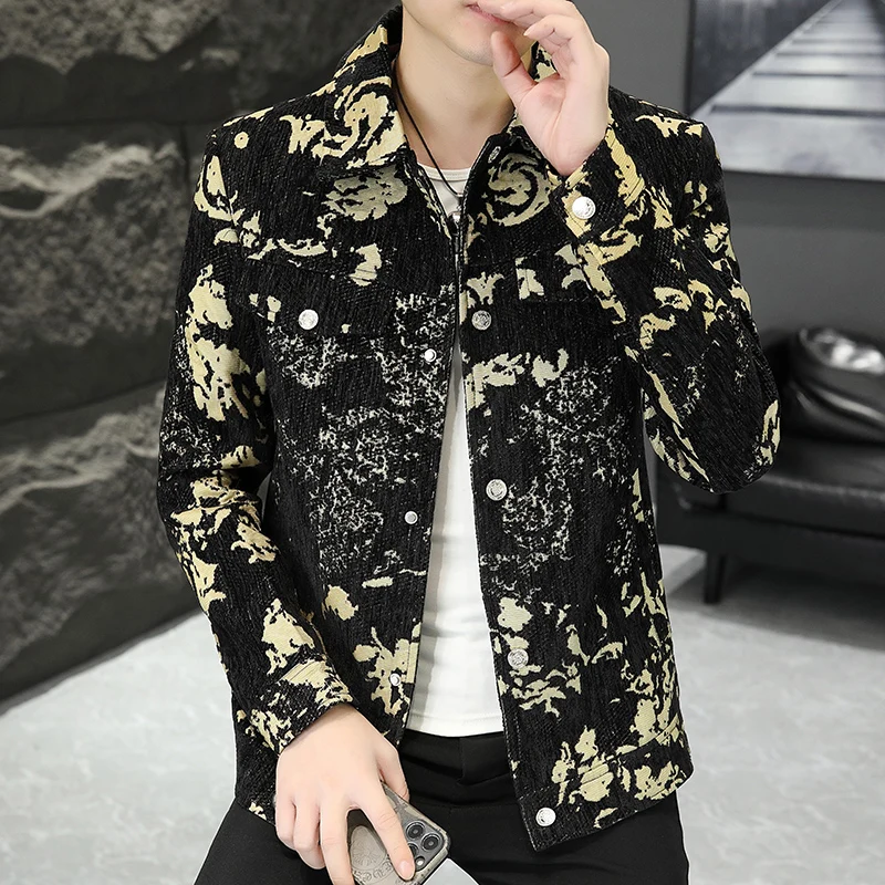 Роскошная Осенняя мужская куртка с принтом, Повседневная Деловая куртка-бомбер с длинными рукавами, Мужская Уличная ветровка
Роскошная Осенняя мужская куртка с принтом, Повседневная Деловая куртка-бомбер с длинными рукавами, Мужская Уличная ветровка