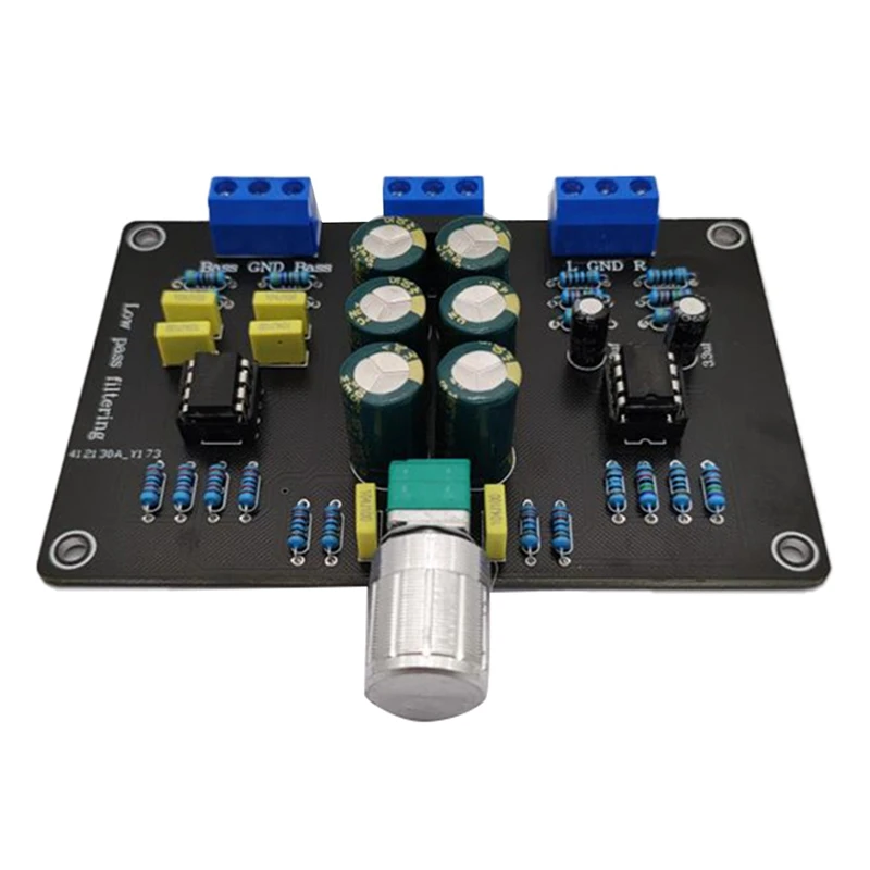 2 Way Subwoofer Frequency Divider Board Electronic Low-Pass Filter Crossover AC12V NE5532
2 Way Subwoofer Frequency Divider Board Electronic Low-Pass Filter Crossover AC12V NE5532