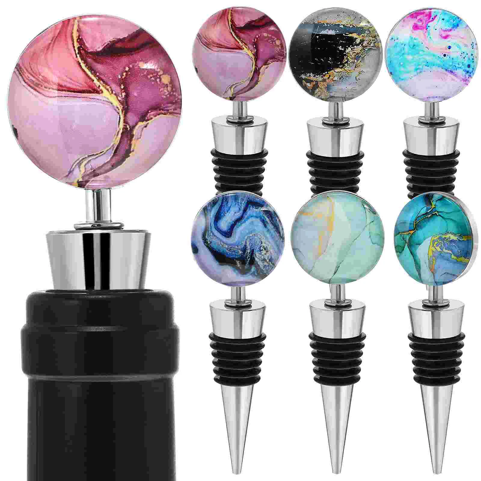6 Pcs Stoppers Bottle Corks Beverage Bottle Stoppers for Bars Wedding Holiday Party
6 Pcs Stoppers Bottle Corks Beverage Bottle Stoppers for Bars Wedding Holiday Party