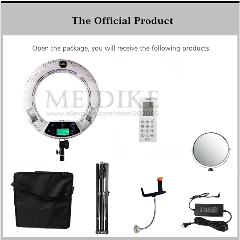 Yidoblo FC-480 RGB APP Control Ring Light LED Video Light Beauty Nail Skin Photography Movie Studio Ring Lamp Kit With Tripod
Yidoblo FC-480 RGB APP Control Ring Light LED Video Light Beauty Nail Skin Photography Movie Studio Ring Lamp Kit With Tripod
