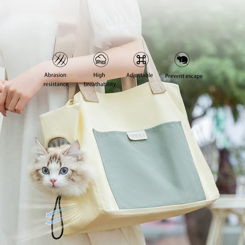 Simplicity Cat Canvas Bag Portable Pet Bag Large Capacity Outgoing Backpack Cat Handbag With Adjustable Buckle Cat Accessories
Simplicity Cat Canvas Bag Portable Pet Bag Large Capacity Outgoing Backpack Cat Handbag With Adjustable Buckle Cat Accessories