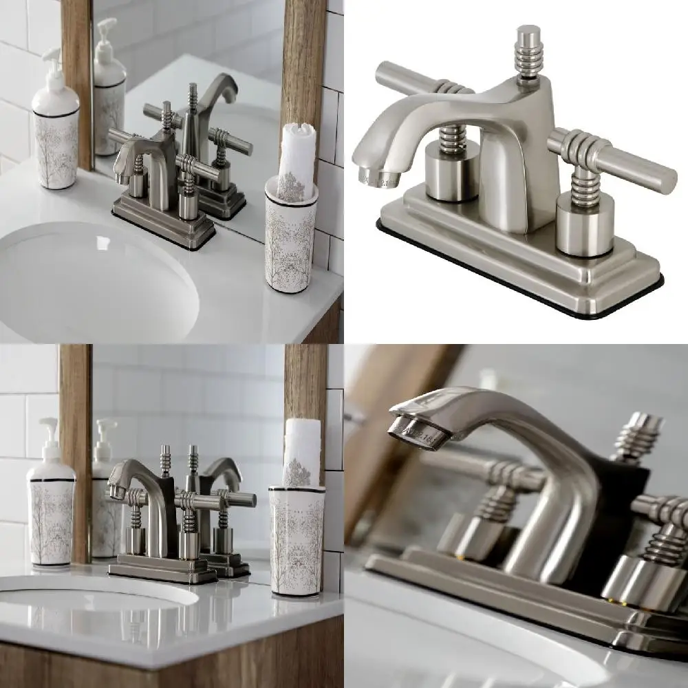 High Quality 4-inch Brushed Nickel Finish Home Centerset Bathroom Faucet - Perfect and Durable.
High Quality 4-inch Brushed Nickel Finish Home Centerset Bathroom Faucet - Perfect and Durable.