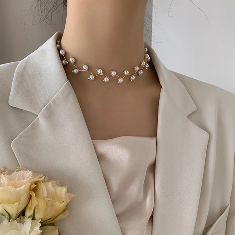 Retro Pearl Necklace for Women New Collarbone Chain Bridesmaid Wedding Aesthetics Jewelry Gifts Wholesale
Retro Pearl Necklace for Women New Collarbone Chain Bridesmaid Wedding Aesthetics Jewelry Gifts Wholesale