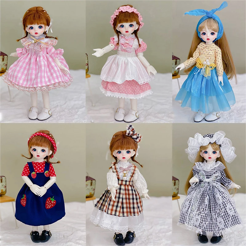 1/6 BJD 30cm Doll Dress Up Fashion Spring And Summer Dress Clothes 6 Points Doll Princess Dress Clothes Doll Clothes Accessories 
1/6 BJD 30cm Doll Dress Up Fashion Spring And Summer Dress Clothes 6 Points Doll Princess Dress Clothes Doll Clothes Accessories