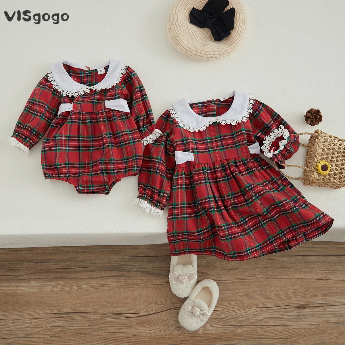 VISgogo Toddler Baby Girl Plaid Christmas Dress Romper Ruffle Red Plaid Princess Dress Xmas Clothes Party Dress Fall Outfits
VISgogo Toddler Baby Girl Plaid Christmas Dress Romper Ruffle Red Plaid Princess Dress Xmas Clothes Party Dress Fall Outfits
