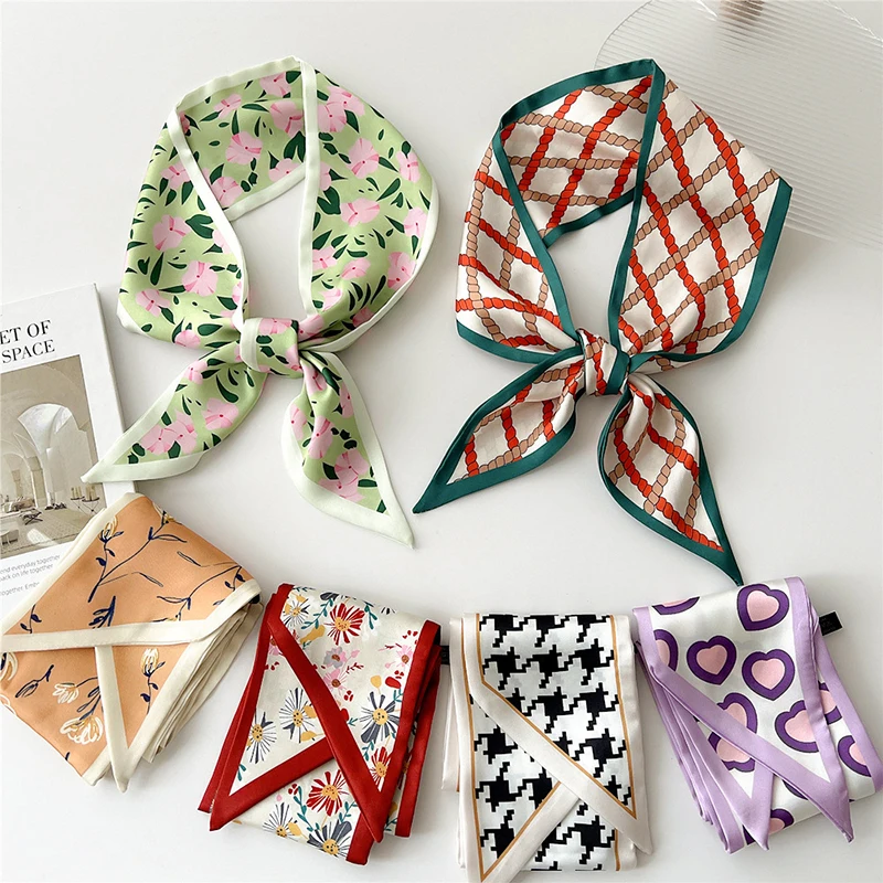 Silk Long Scarf Women Floral Print Ribbon Hand Bag Wrist Towel Hairband Plaid Neckerchief Narrow Scarves Satin Skinny Scarf
Silk Long Scarf Women Floral Print Ribbon Hand Bag Wrist Towel Hairband Plaid Neckerchief Narrow Scarves Satin Skinny Scarf
