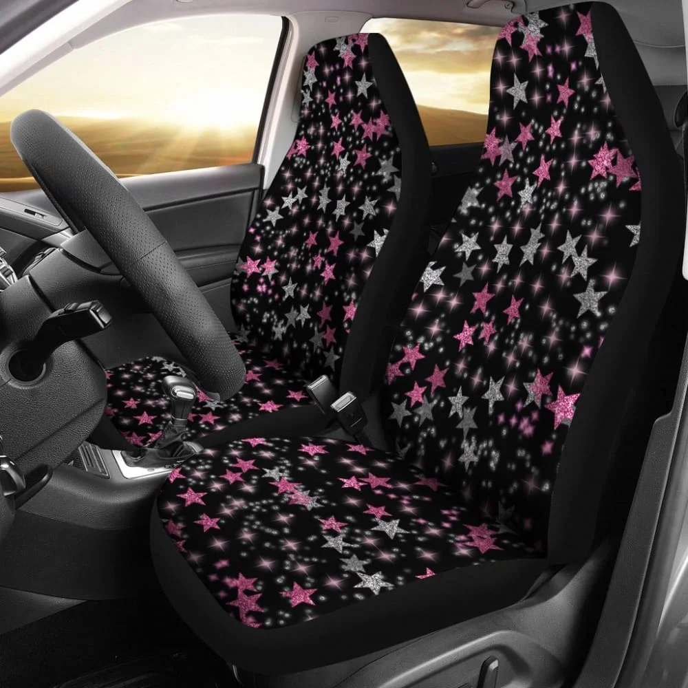 Black Sky Pink Stars Car Seat Covers,Pack of 2 Universal Front Seat Protective Cover
Black Sky Pink Stars Car Seat Covers,Pack of 2 Universal Front Seat Protective Cover