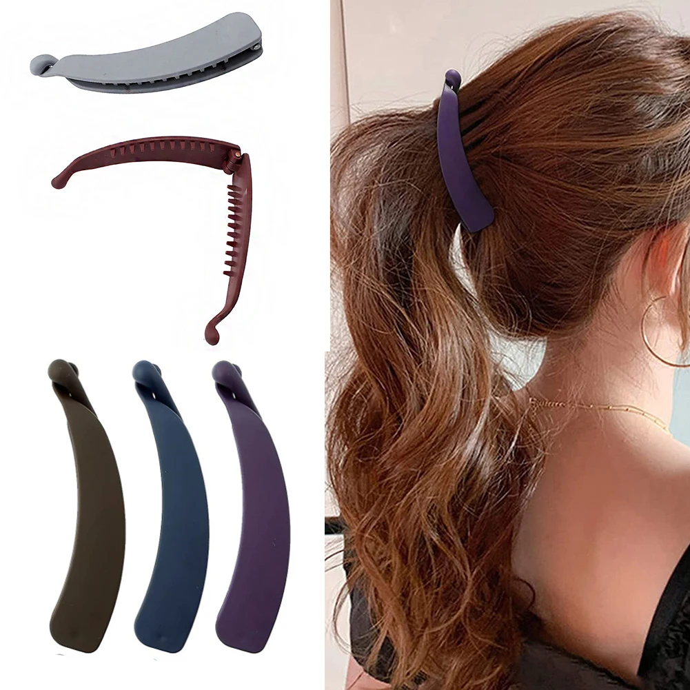 Solid Color Frosted Banana Clip Fashion Ponytail Holder Hair Clips Hairpins Barrettes Women's Hair Accessories
Solid Color Frosted Banana Clip Fashion Ponytail Holder Hair Clips Hairpins Barrettes Women's Hair Accessories