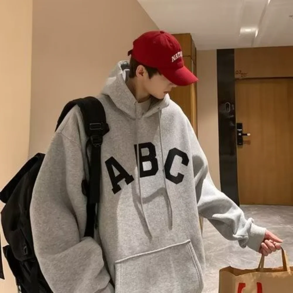 M-8XL Men Long Sleeve Hoodie Fashion Letter ABC Print Hooded Streetwear Pullover Sweater Autumn and Winter Unisex Hoodie
M-8XL Men Long Sleeve Hoodie Fashion Letter ABC Print Hooded Streetwear Pullover Sweater Autumn and Winter Unisex Hoodie