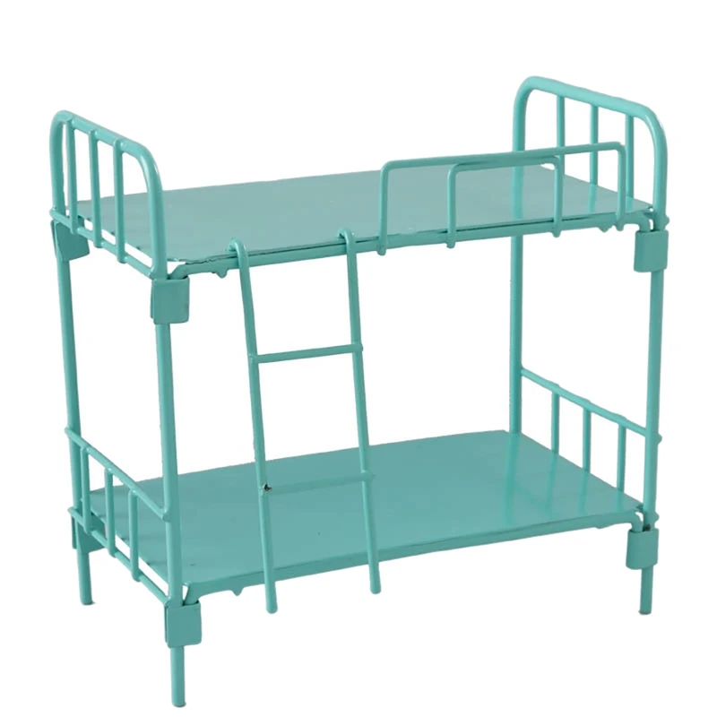 NEW-1/6 1:12 Dollhouse Mini Furniture Miniature Student Dormitory Iron Double Layer Bed Dollhouse Furniture Accessories
NEW-1/6 1:12 Dollhouse Mini Furniture Miniature Student Dormitory Iron Double Layer Bed Dollhouse Furniture Accessories
