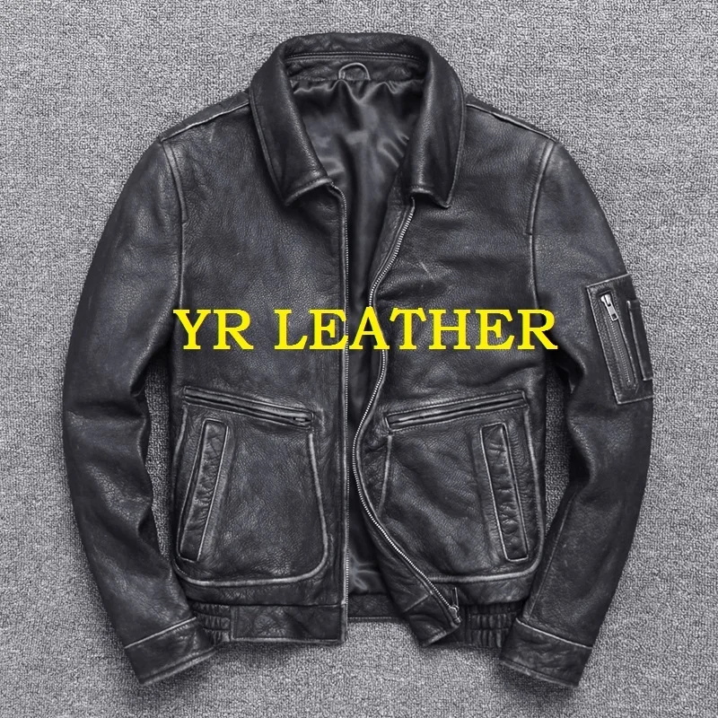 YR!Free shipping,sales.Brand classic MA-1 style genuine leather jacket,man bomber cowhide coat.flight plus size vintage warm
YR!Free shipping,sales.Brand classic MA-1 style genuine leather jacket,man bomber cowhide coat.flight plus size vintage warm