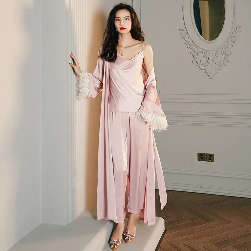 2022 New 100% Genuine Natural Silk Women Pajama Sets Nightgowns Sexy Female Sleepwear Sets Long-sleeved Home Suit
2022 New 100% Genuine Natural Silk Women Pajama Sets Nightgowns Sexy Female Sleepwear Sets Long-sleeved Home Suit