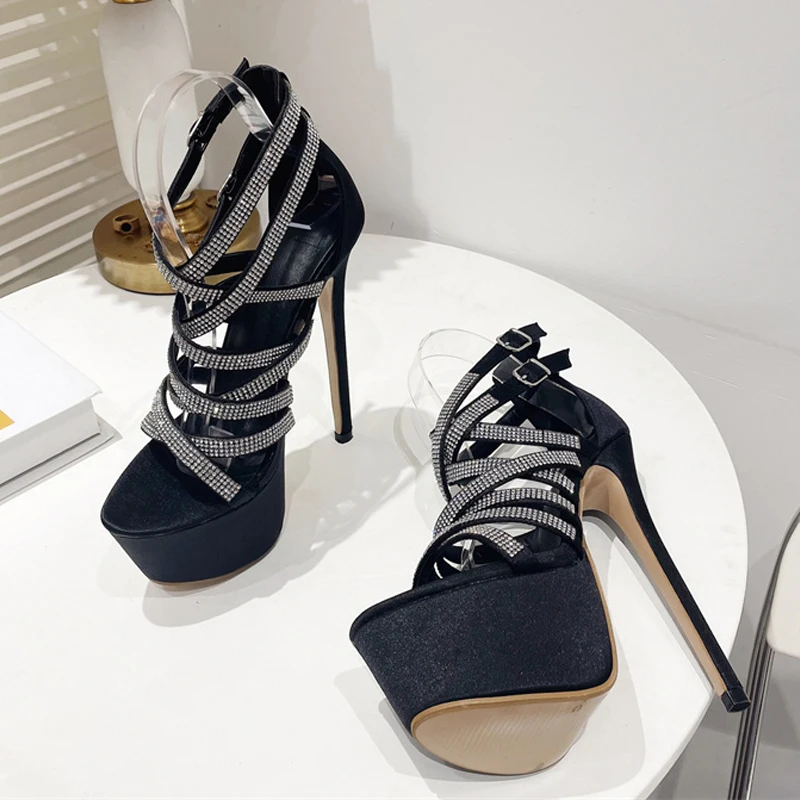 Liyke New Fashion Peep Toe Zip Platform Pumps Super High Heels Sexy Rhinestone Sandals For Women Wedding Stripper Shoes Stiletto 
Liyke New Fashion Peep Toe Zip Platform Pumps Super High Heels Sexy Rhinestone Sandals For Women Wedding Stripper Shoes Stiletto
