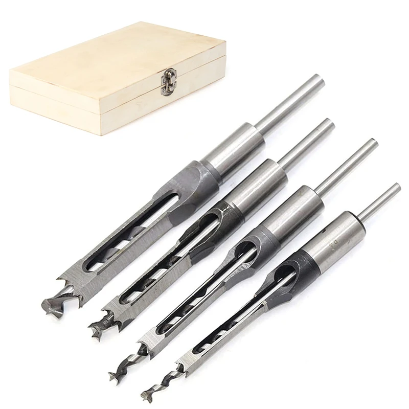 HOT SALE 6.4/8/9.5/12.7 Mm 4 Pieces Woodworking Tool Set, Square Hole Drilling Spiral Drill Tenon Lengthening Saw DIY Furniture
HOT SALE 6.4/8/9.5/12.7 Mm 4 Pieces Woodworking Tool Set, Square Hole Drilling Spiral Drill Tenon Lengthening Saw DIY Furniture